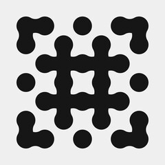 Abstract Cross Pattern Dots Logo generative computational art illustration