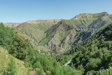 Scenic caucasus mountains