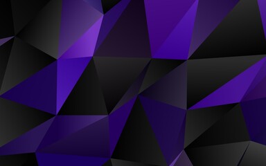 Dark Purple vector blurry triangle texture. Shining illustration, which consist of triangles. Template for a cell phone background.