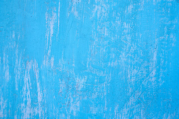 Blue painted wall with cement, texture for abstract background