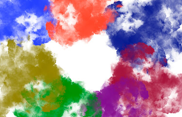 Fototapeta na wymiar rainbow clouds copy space, social media, modern campaign, advertising, abstract art