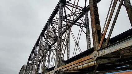 Train trestle over the Red River.