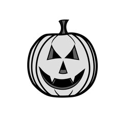 cartoon style vector halloween pumpkin