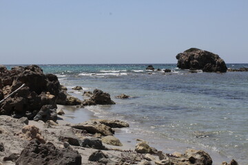 Fototapeta na wymiar Binigaus Beach in Menorca Island