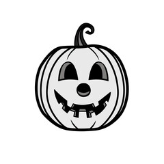 cartoon style vector halloween pumpkin