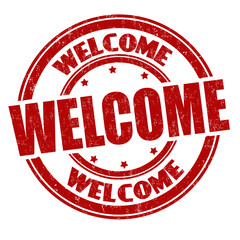 Welcome sign or stamp