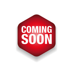 Coming Soon label tag vector