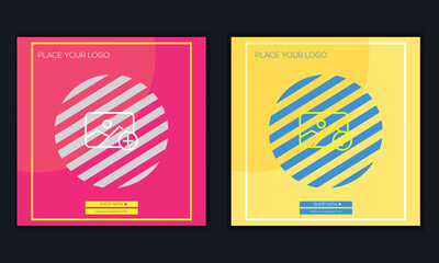 Vector square web banner templates for big and mega sale