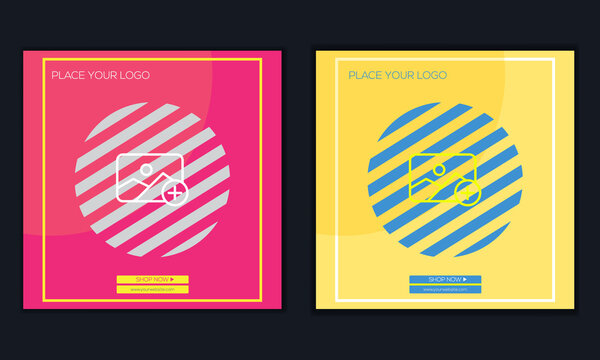 Vector square web banner templates for big and mega sale