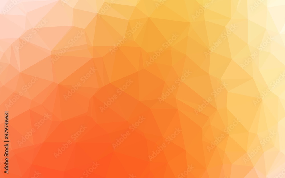 Wall mural light yellow, orange vector triangle mosaic cover. a completely new color illustration in a vague st