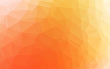 Light Yellow, Orange vector triangle mosaic cover. A completely new color illustration in a vague style. Triangular pattern for your business design.