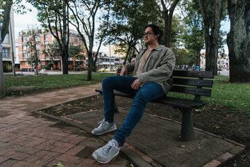 Obraz premium Portrait young man street
