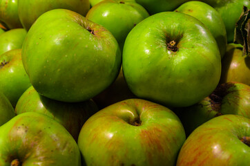 Apples Freshly Picked From Tree Food Background