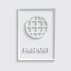 paper pasport icon  vector. travel icon