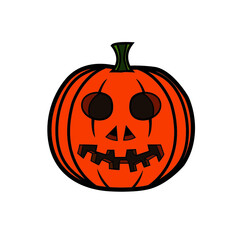 cartoon style vector halloween pumpkin
