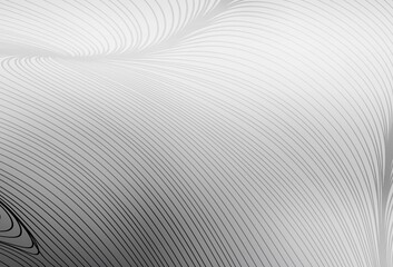Light Gray vector background with curved lines.