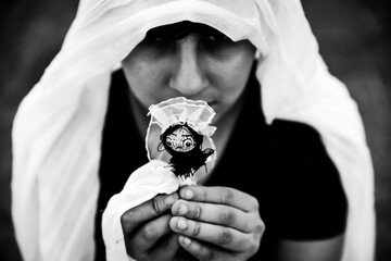 retrato blanco y negro