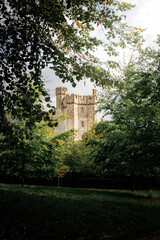 Arundel Castle, West Sussex. Summer 2020 shot on a cloudy sunny day. Large medieval fortress in the South of England