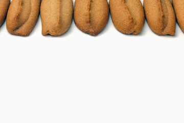 shortbread close-up on a white background. macro