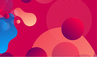 Landing page template with liquid fluid shapes and geometric patterns for business website design. illustration