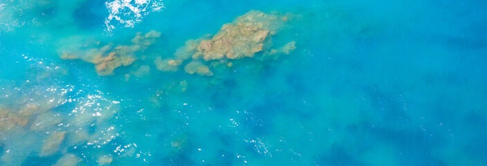 Fototapeta na wymiar aerial views strange shapes on the seafront of Paphos Cyprus 