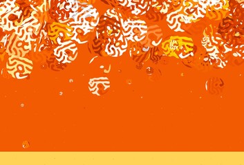 Light Orange vector backdrop with memphis shapes.