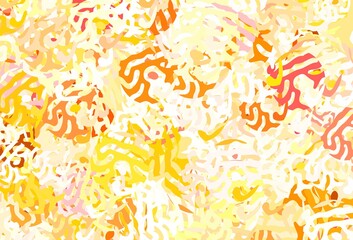 Fototapeta premium Light Orange vector texture with abstract forms.