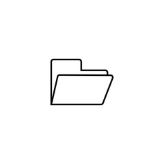 outline paper icon on white background