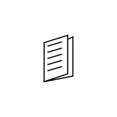 outline paper icon on white background