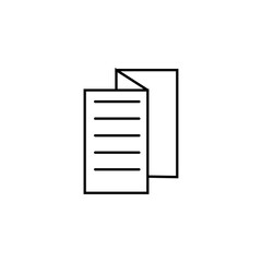 outline paper icon on white background