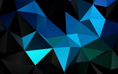 Fototapeta premium Light Blue, Green vector polygon abstract background. Shining colored illustration in a Brand new style. Completely new design for your business.