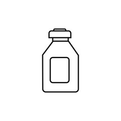 outline bottle icon on white background.Vector Eps 10