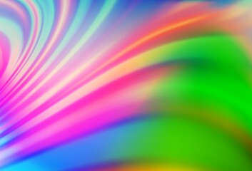 Obraz premium Light Multicolor, Rainbow vector template with bent lines.