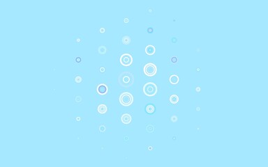 Light Pink, Blue vector background with bubbles.