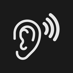 Ear listening hearing audio sound waves