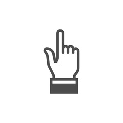 Obraz premium Hand touch line icon logo