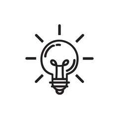 Light Bulb line icon vector. Idea sign for graphic design, Web site, UI