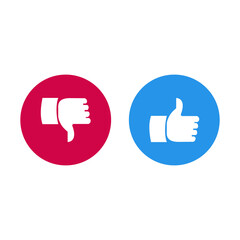 Obraz premium likes and dislikes icon symbol vector