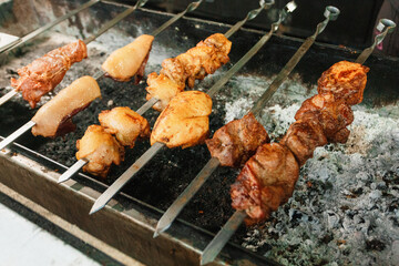 shish kebab on a skewer