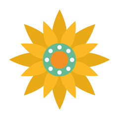 Isolated yellow flower icon vector design