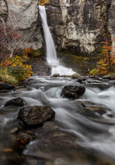 Waterfall in autumn