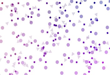 Light Purple, Pink vector layout with circles, lines, rectangles.