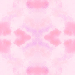 Seamless Pink Tie Dye Dirty Texture. Ethnic 