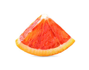 Ripe range fruit slice isolated on white background