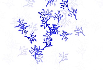 Light Blue, Yellow vector abstract pattern with sakura.