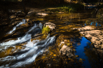 Fototapeta na wymiar Stream in the forest, Horton Creek, Payson Arizona. Copy/text space. 