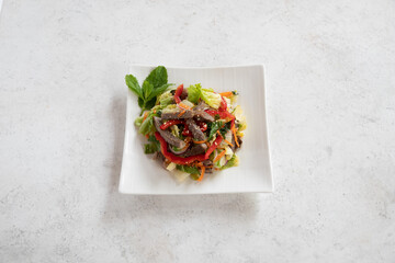Beef and lemongrass salad, Thai food