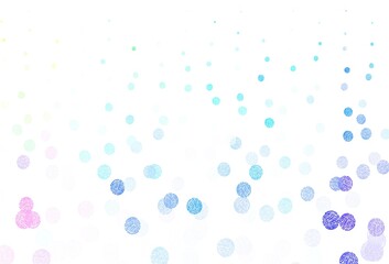 Light Multicolor vector backdrop with dots.