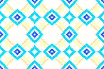 Watercolor Seamless Turkish Pattern. 