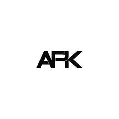 apk letter original monogram logo design